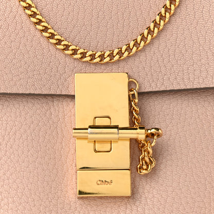 Chloe Grained Lambskin Mini Drew Shoulder Bag Cement Pink 8 of 11