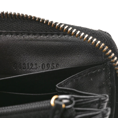 Gucci Calfskin Matelasse GG Marmont Zip Around Wallet Black 7 of 9