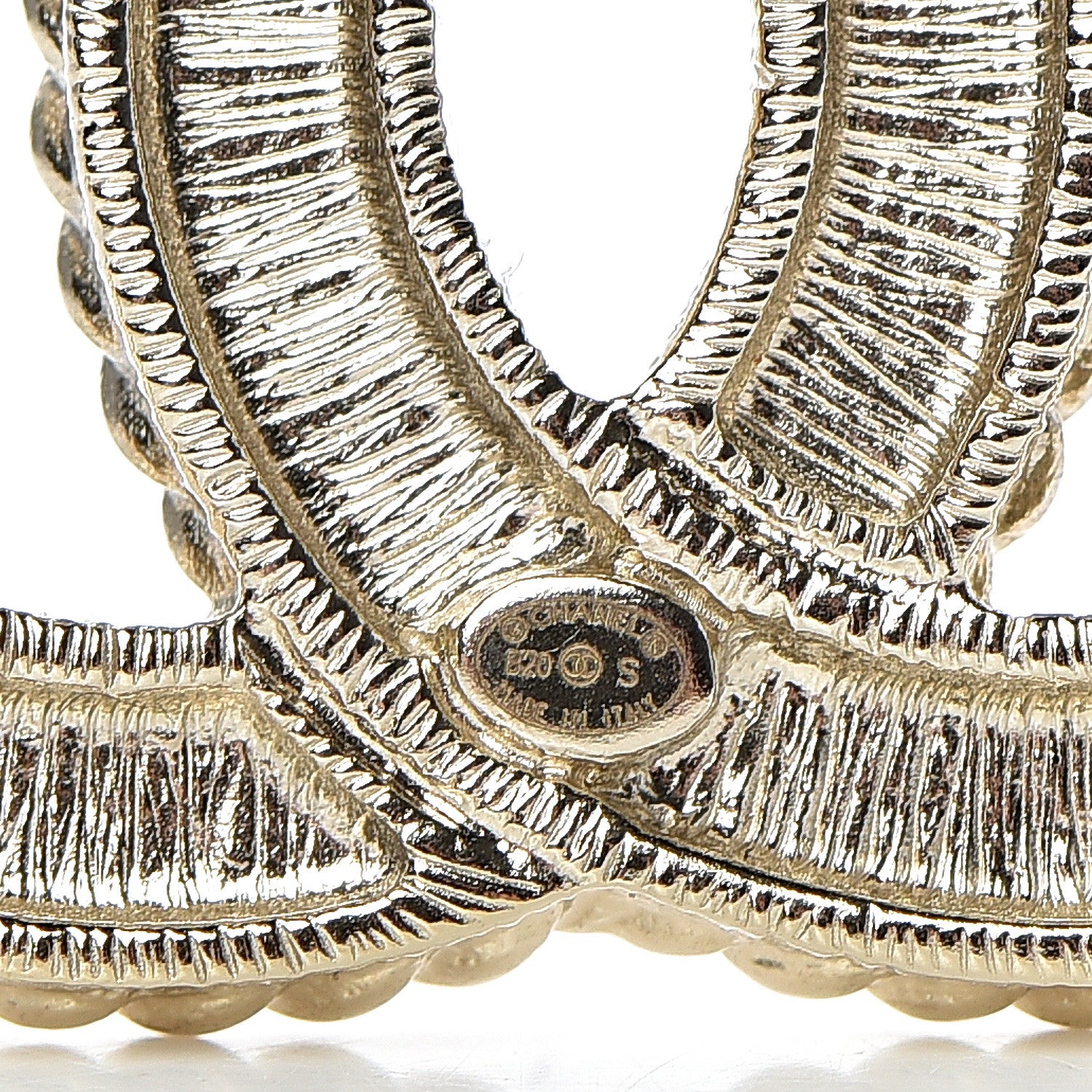 Chanel Pearl Crystal April In Paris CC Brooch Gold 3 of 4