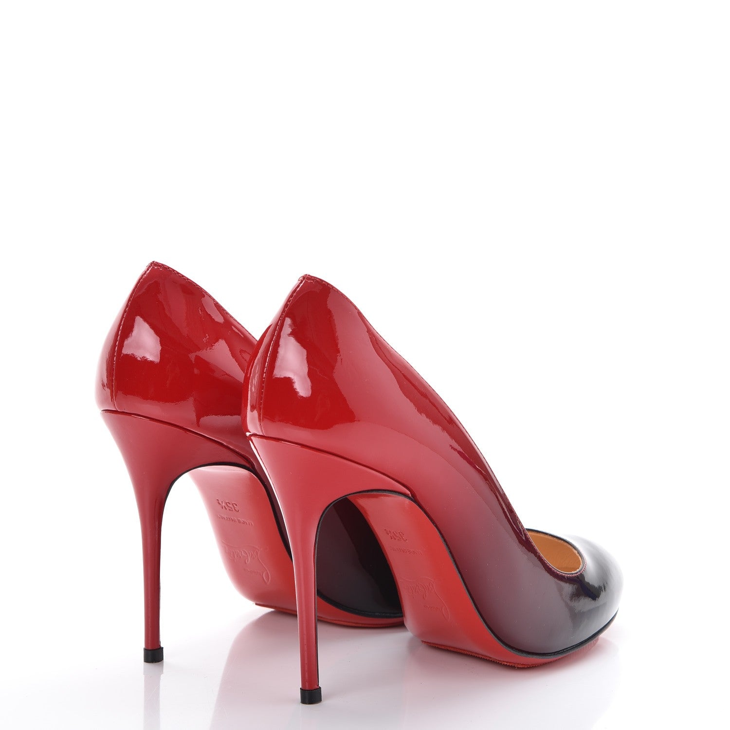 Christian Louboutin Patent Degrade Fifi 100 Pumps 35.5 Black Red 4 of 9