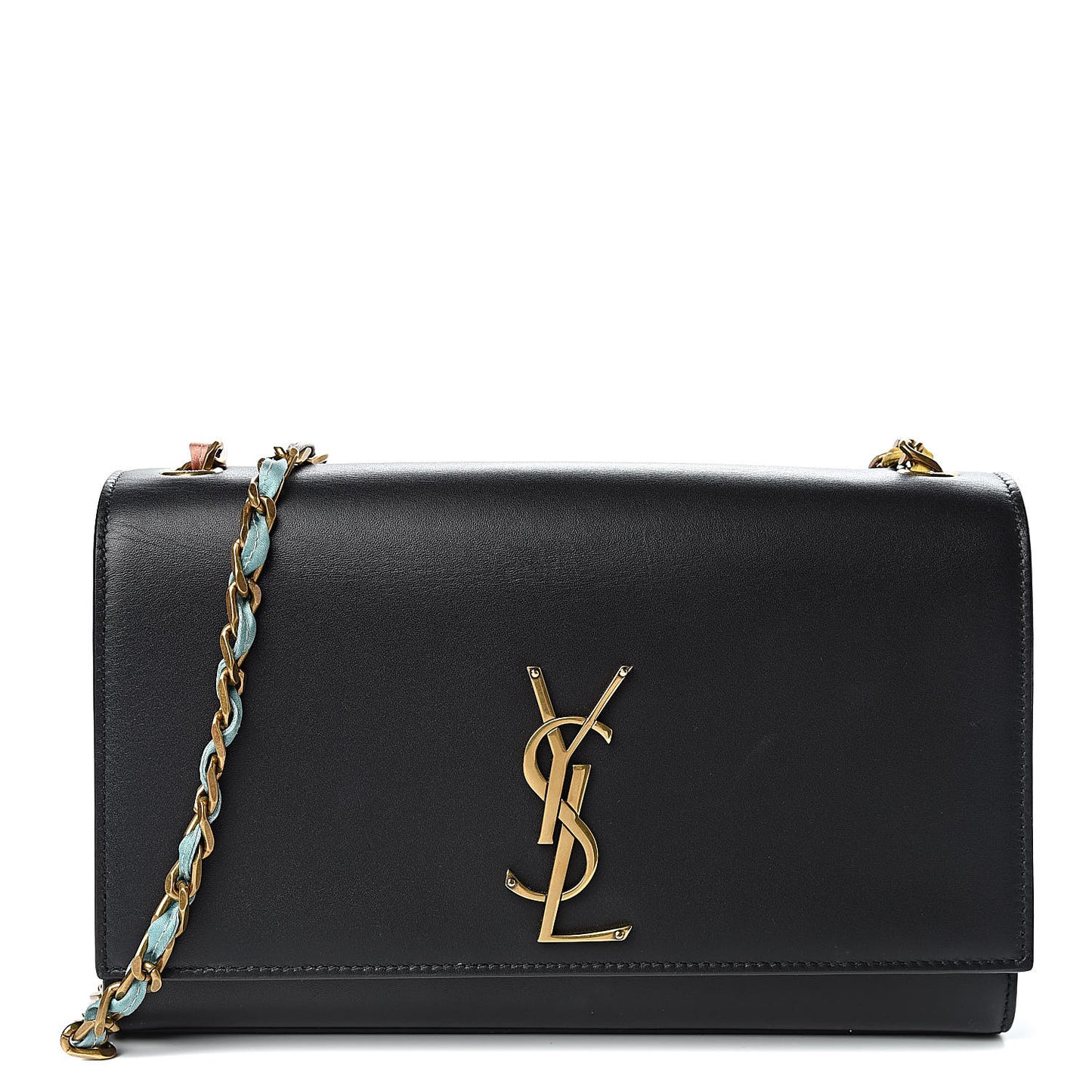 Calfskin Medium Monogram Kate Satchel Black Multicolor