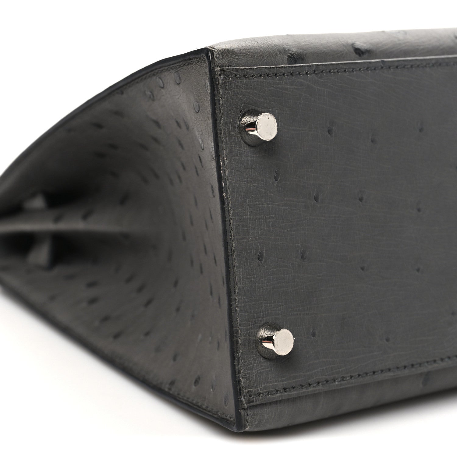 Hermes Ostrich Kelly Sellier 28 Graphite 9 of 12