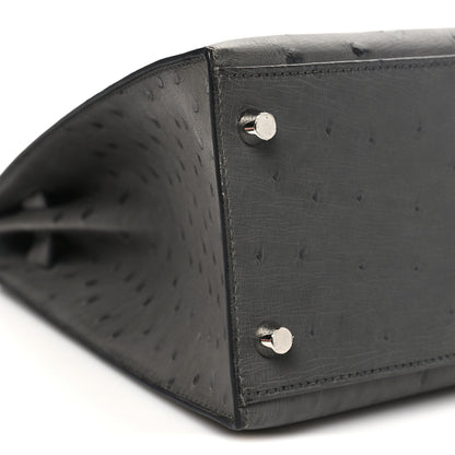 Hermes Ostrich Kelly Sellier 28 Graphite 9 of 12
