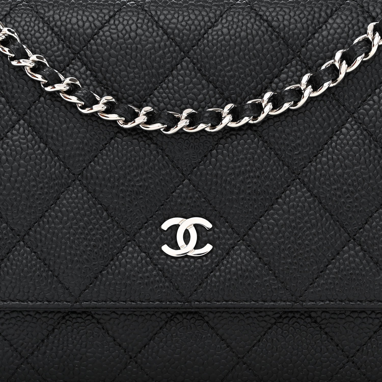 Chanel Caviar Quilted Wallet on Chain WOC Black 9 of 12