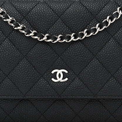 Chanel Caviar Quilted Wallet on Chain WOC Black 9 of 12