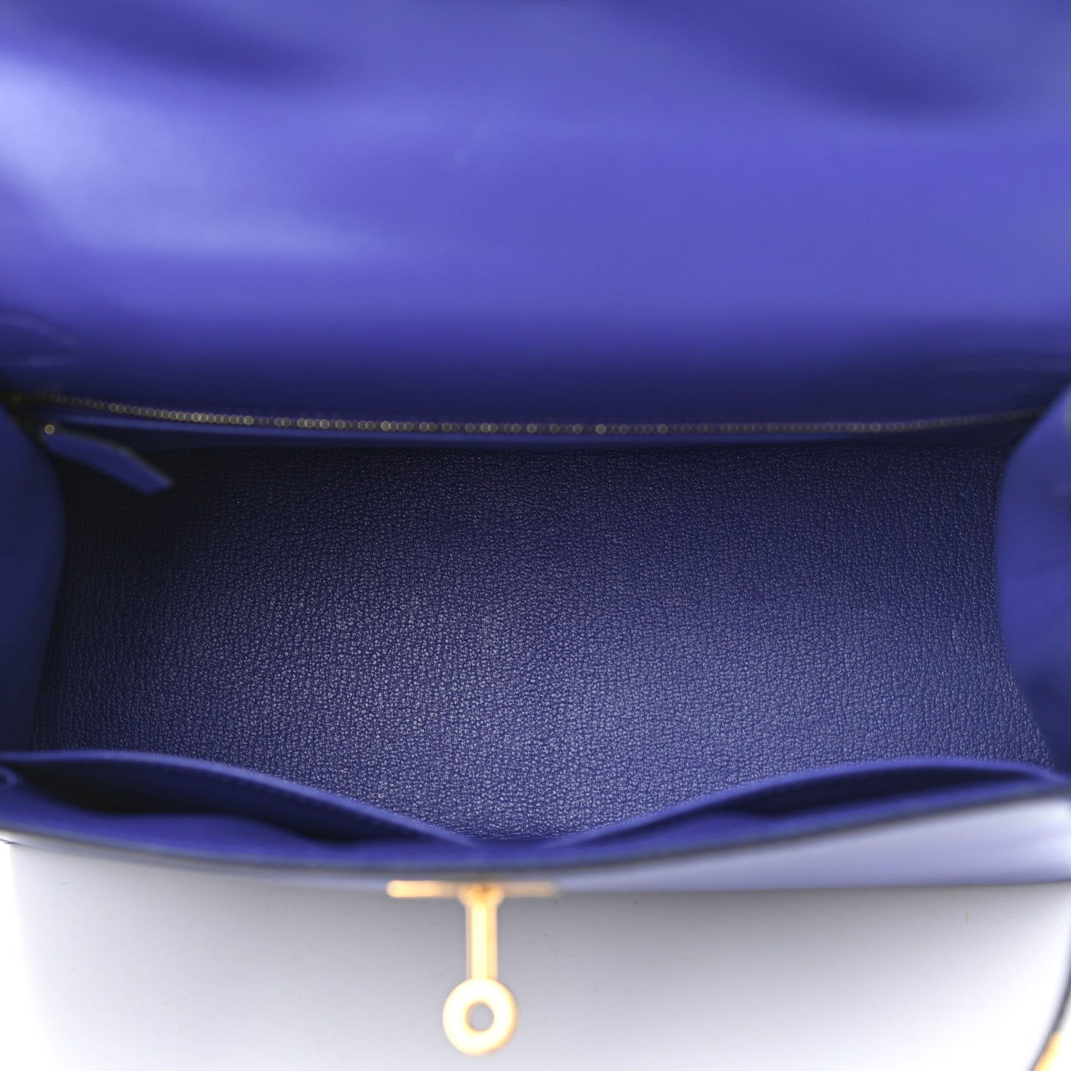 Hermes Tadelakt Kelly Sellier 28 Bleu Electrique 5 of 13
