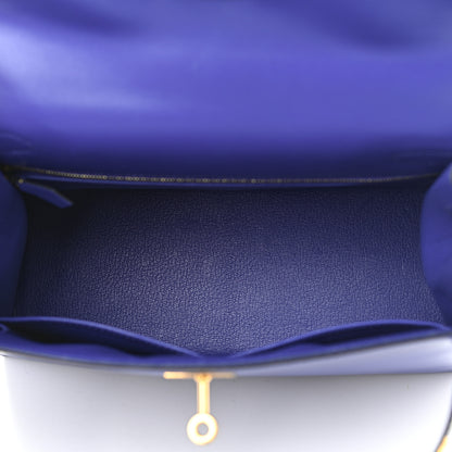 Hermes Tadelakt Kelly Sellier 28 Bleu Electrique 5 of 13