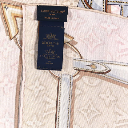 Louis Vuitton Silk Denimgram Confidential Square Scarf Light Pink 3 of 3