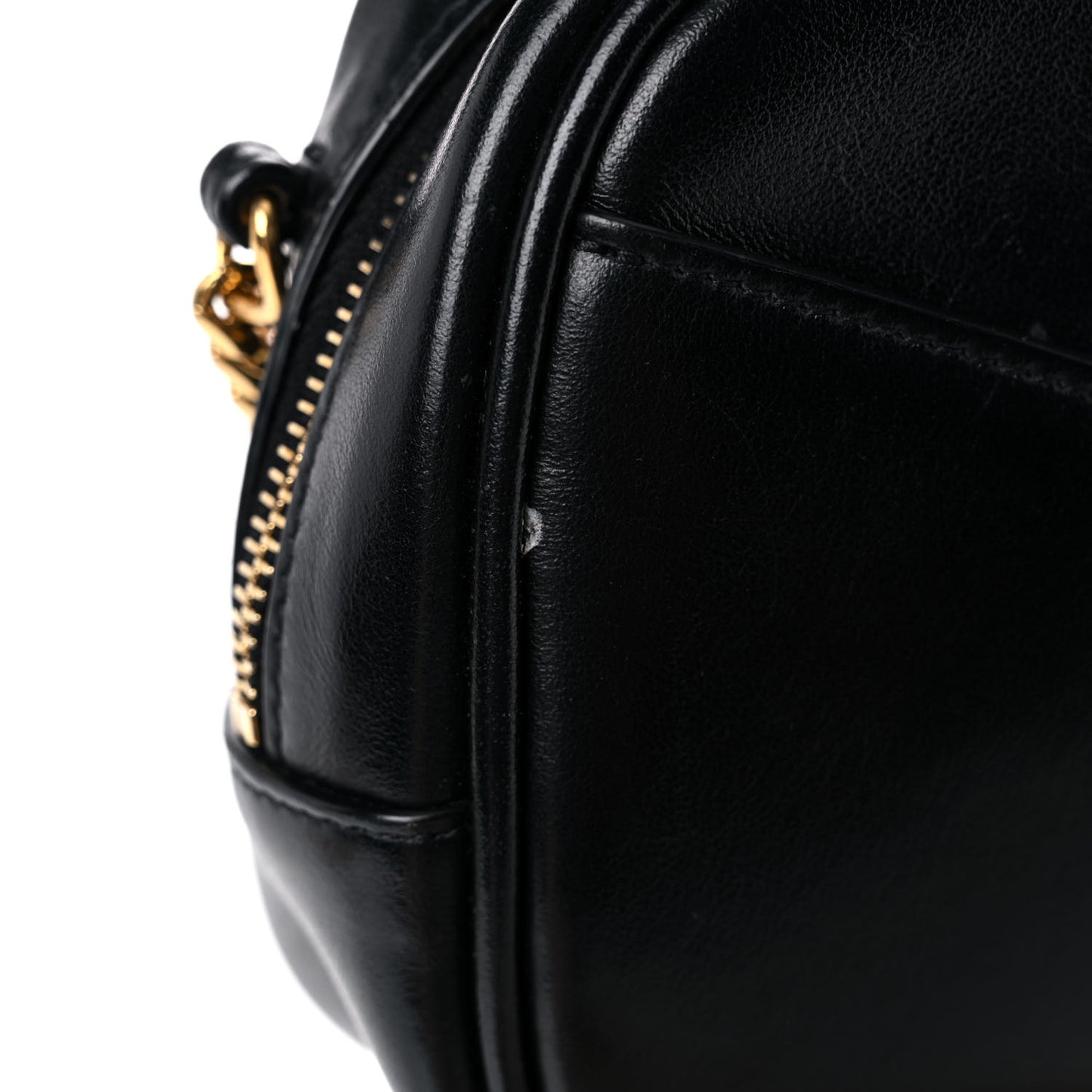 Canvas Calfskin Leopard Print Monogram Mini Lou Camera Bag Brown