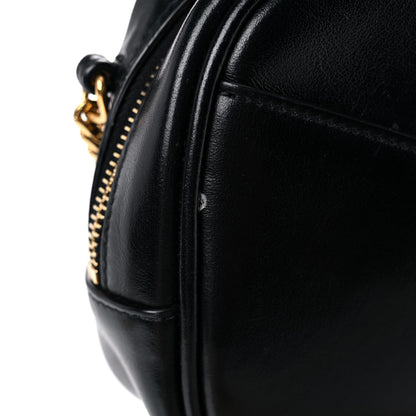 Saint Laurent Canvas Calfskin Leopard Print Monogram Mini Lou Camera Bag Brown 11 of 11