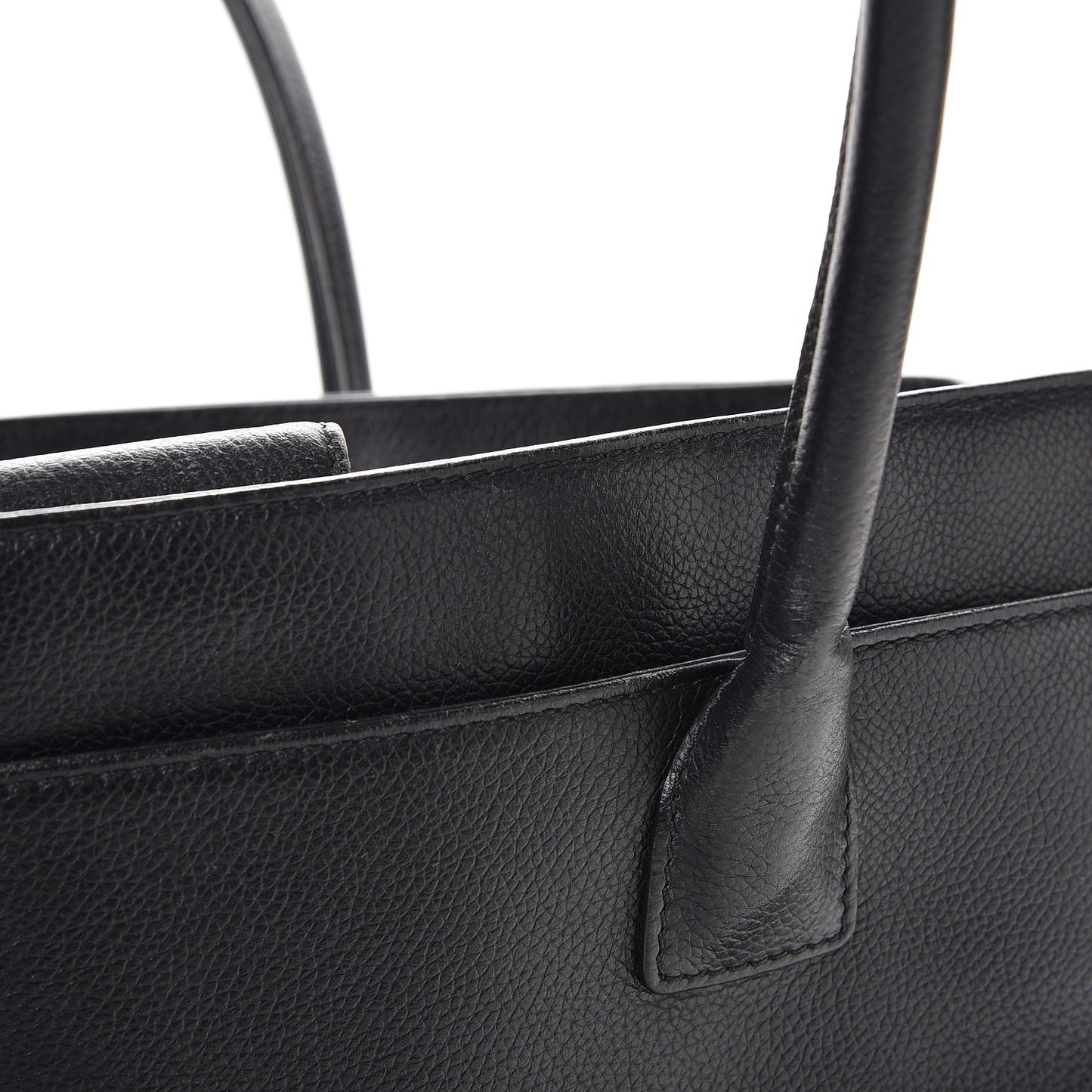 Calfskin Tall Cerf Tote Black
