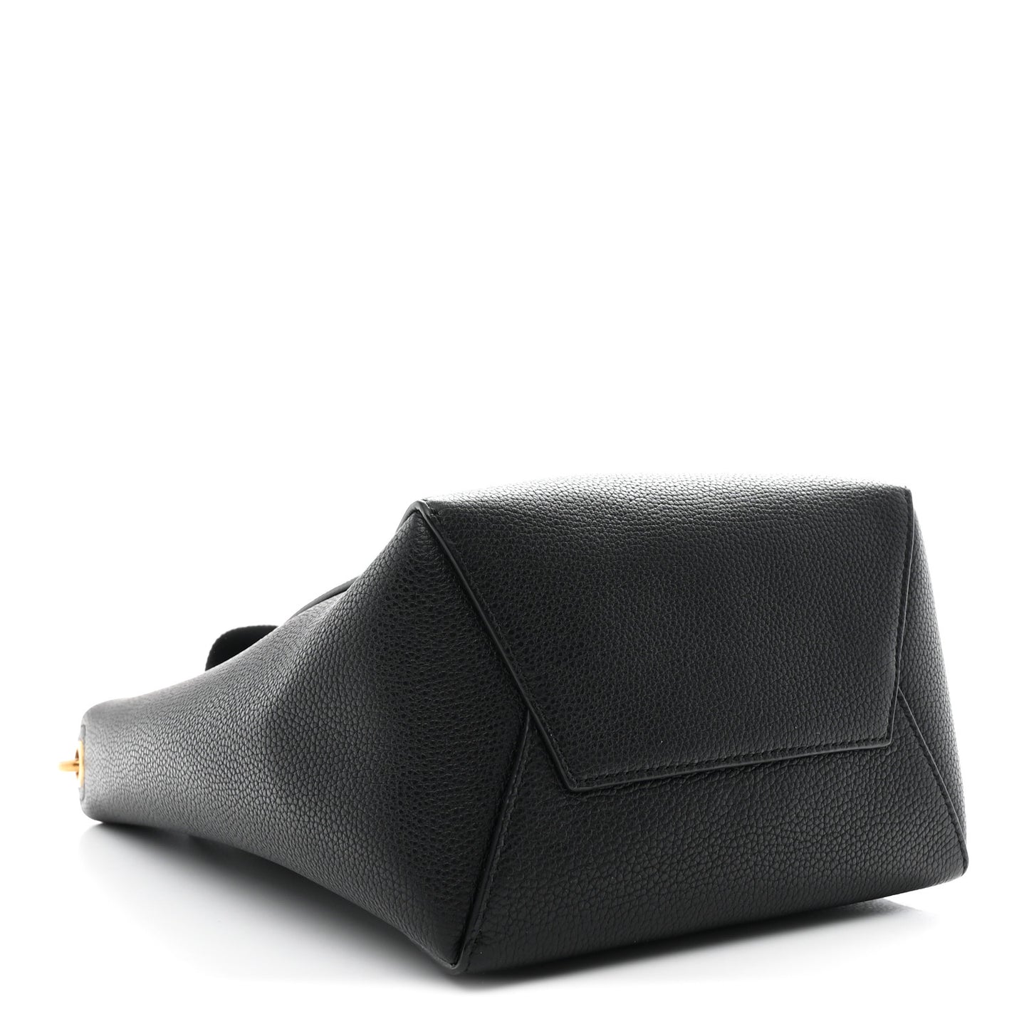 Soft Grained Calfskin Small Sangle Bucket Bag Black