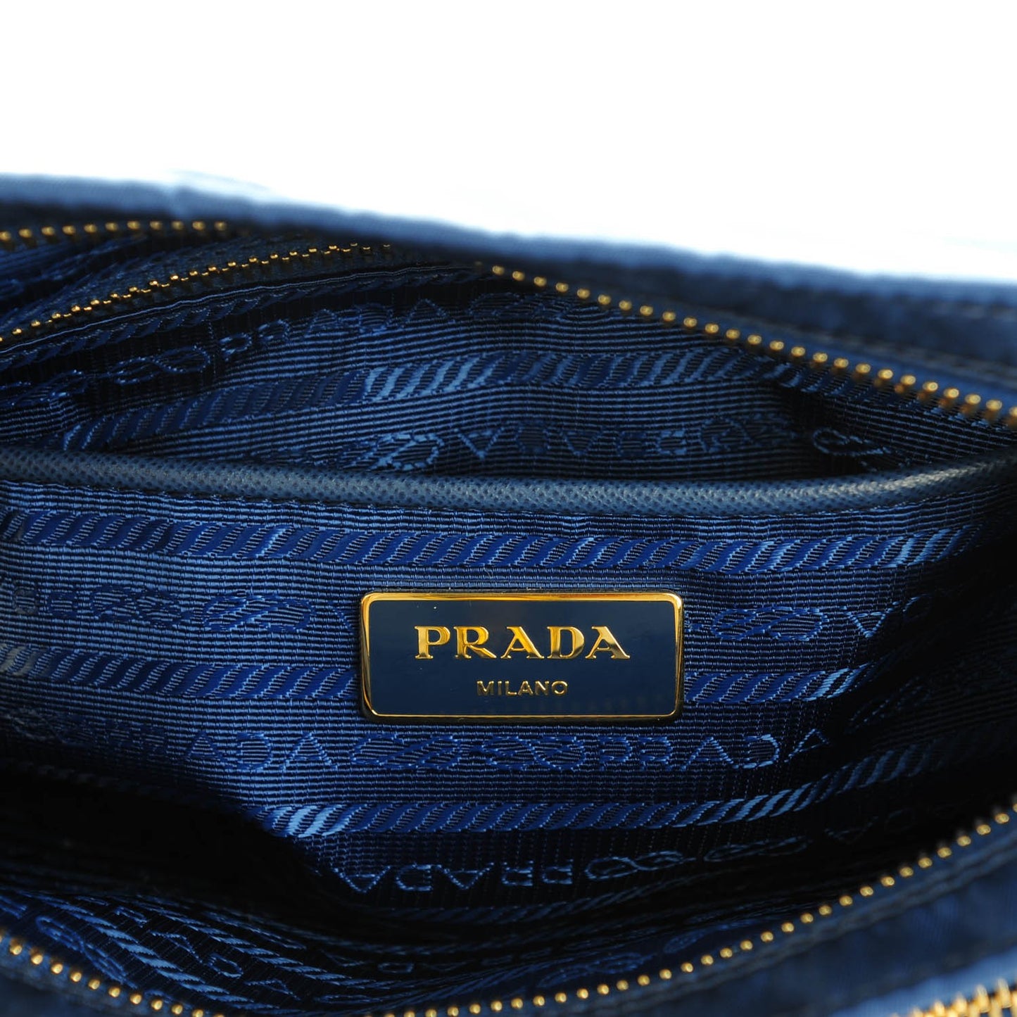 Tessuto Nylon Saffiano Crossbody Bag Bleuette