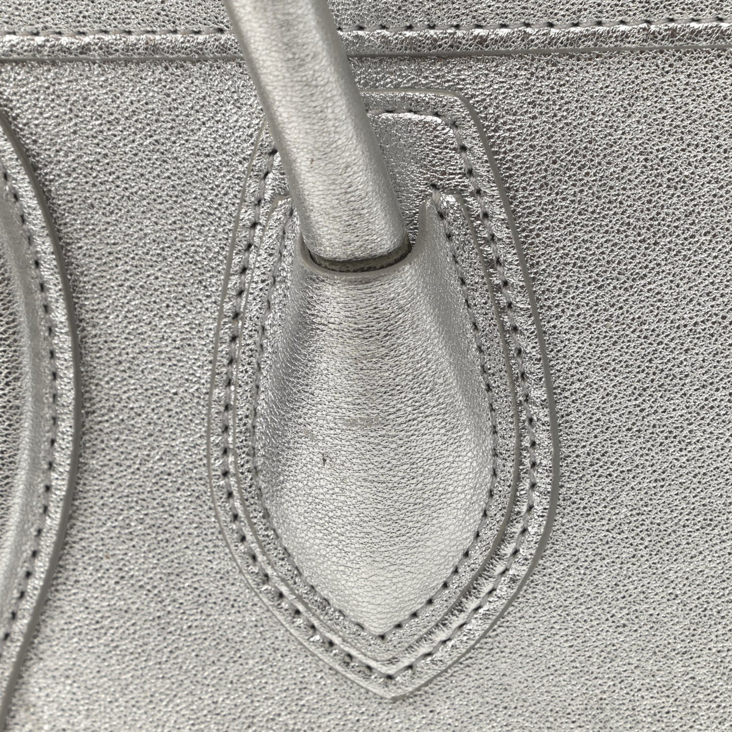 Laminated Lambskin Micro Luggage Silver