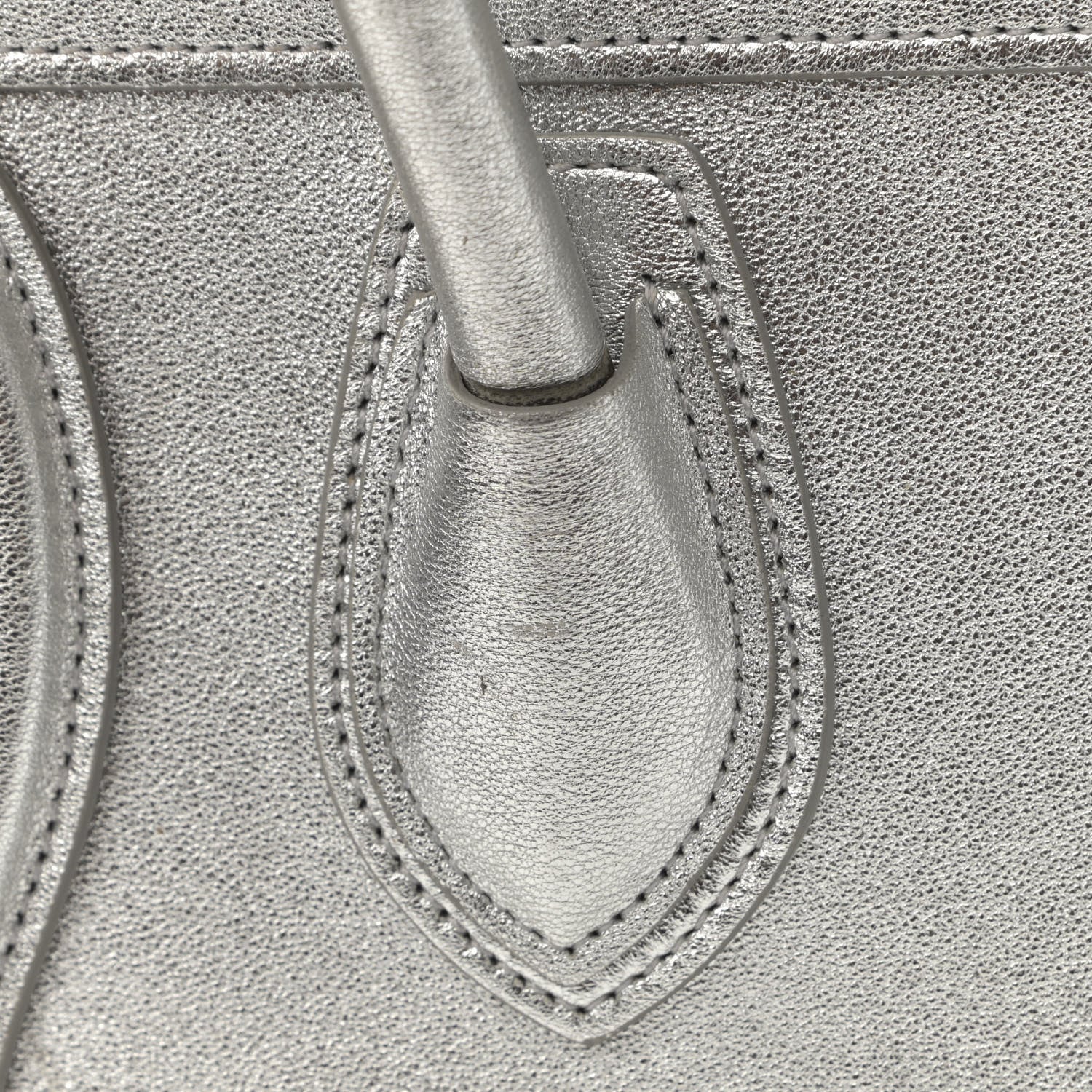 Celine Laminated Lambskin Micro Luggage Silver 22 of 26