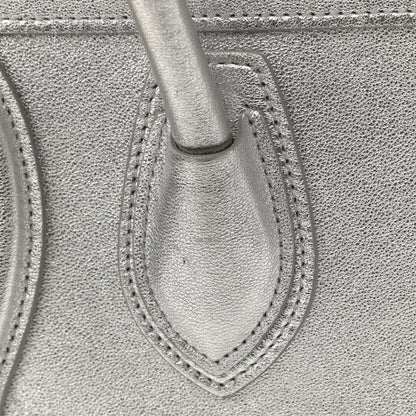 Celine Laminated Lambskin Micro Luggage Silver 22 of 26