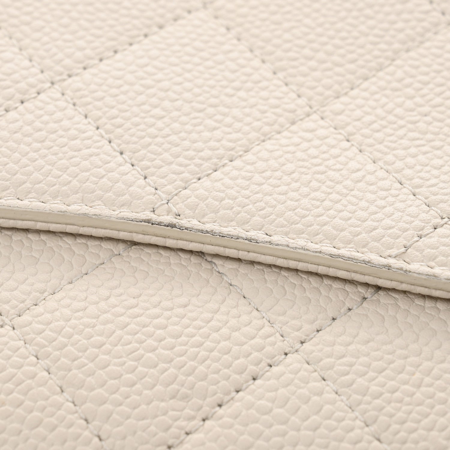 Chanel Grained Calfskin Small Stitched Flap White 12 of 14