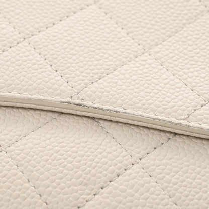 Chanel Grained Calfskin Small Stitched Flap White 12 of 14