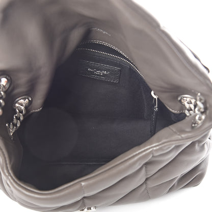 Saint Laurent Lambskin Quilted Small Loulou Puffer Monogram Chain Satchel Concrete 5 of 9
