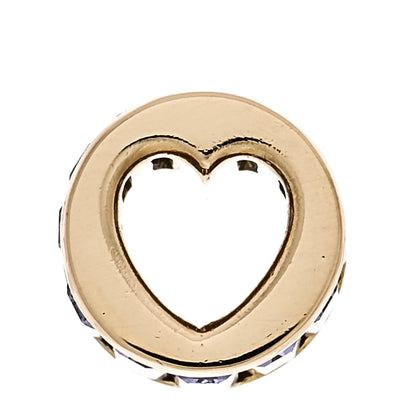 Foundrae 18K Yellow Gold Tanzanite True Love Baguette Heart Beat Pendant 1 of 5