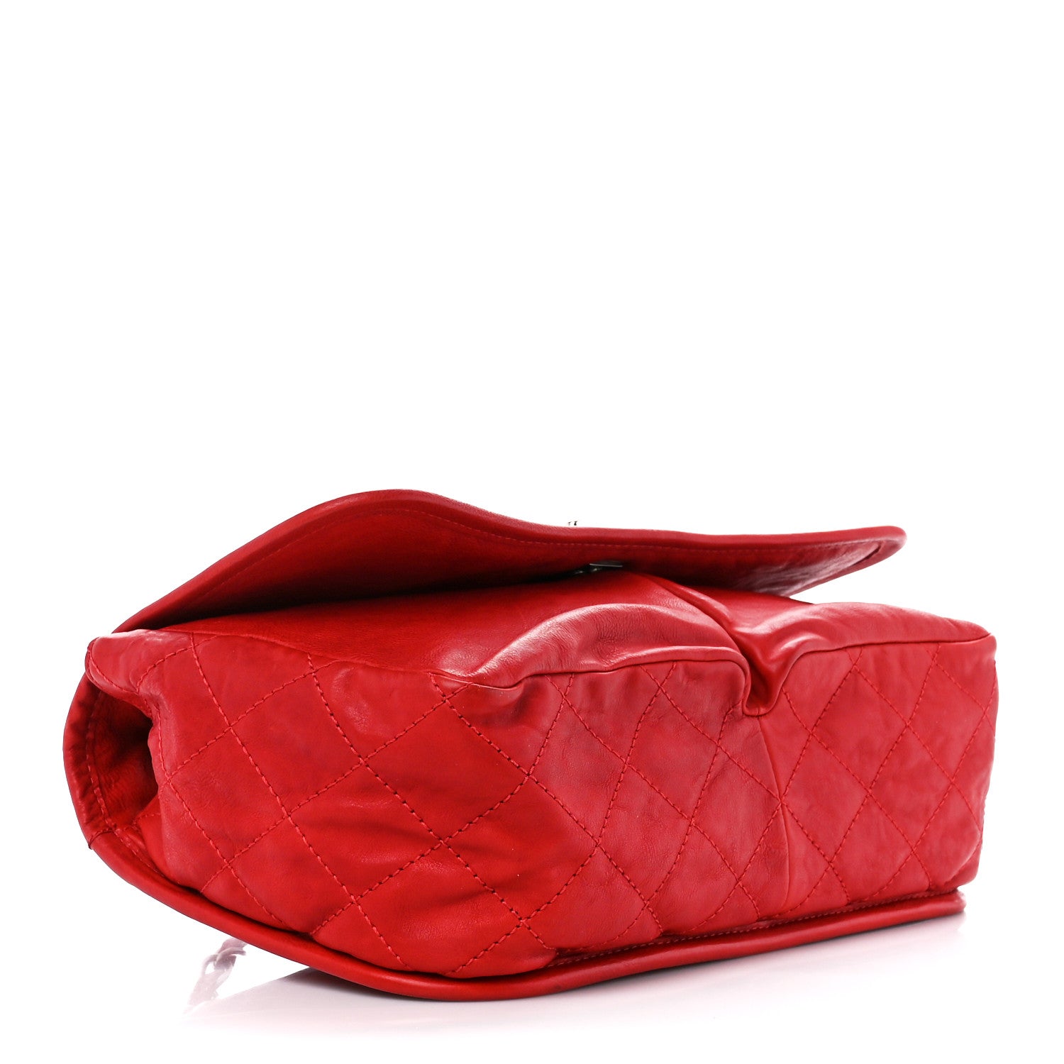 Chanel Grained Calfskin Medium Natural Beauty Flap Red 4 of 11