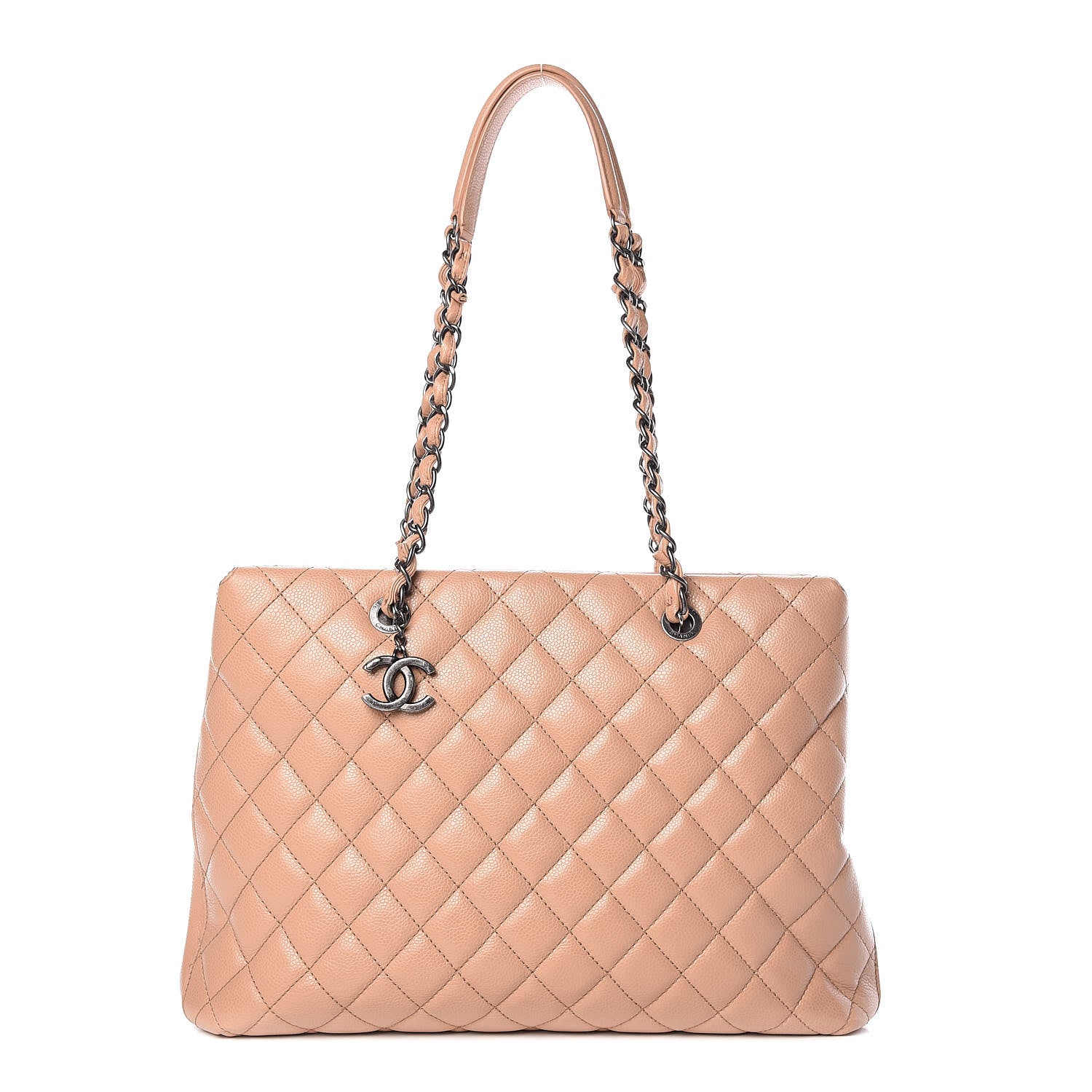 Chanel Caviar Quilted City Shopping Tote Beige 1 of 19