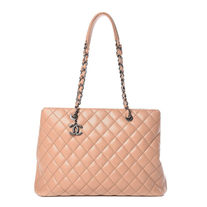 Chanel Caviar Quilted City Shopping Tote Beige 1 of 19