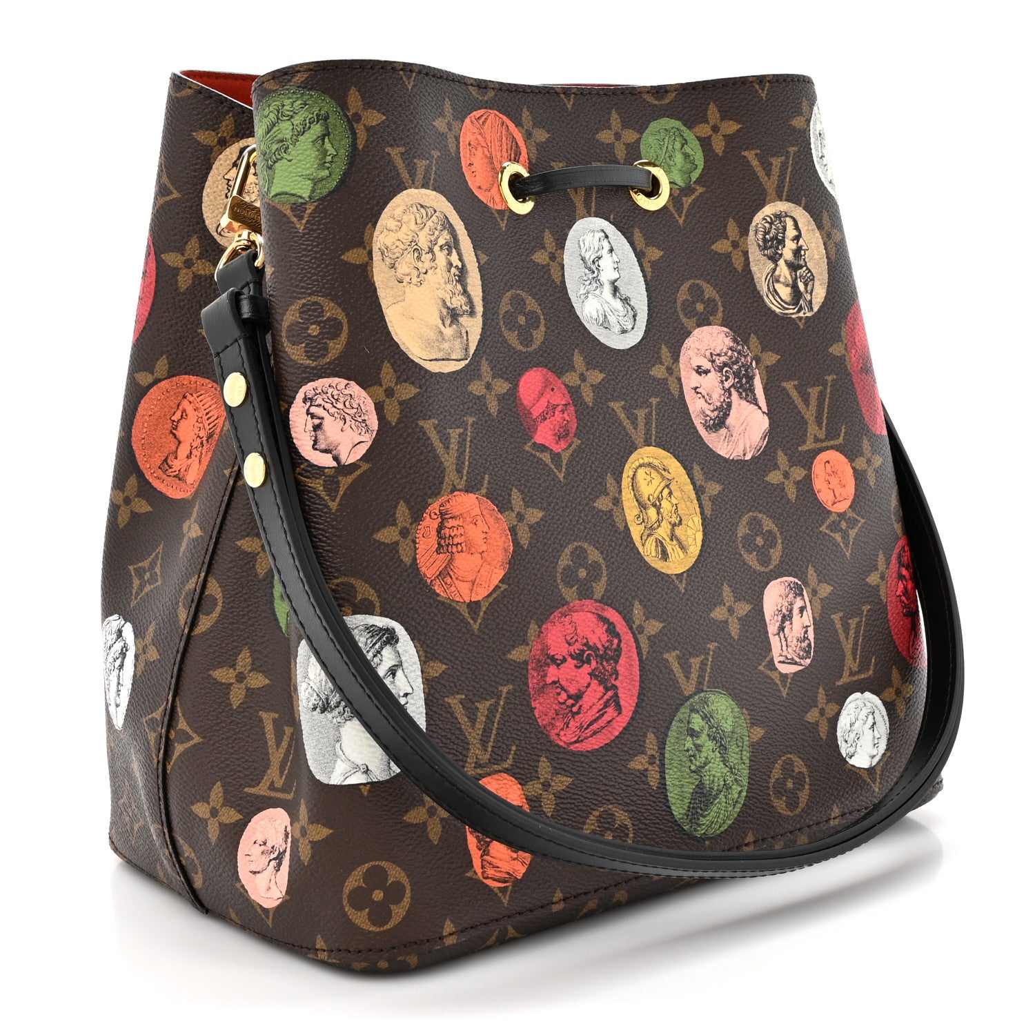 Louis Vuitton x FORNASETTI Monogram Cameo Neonoe MM Ivory 3 of 10