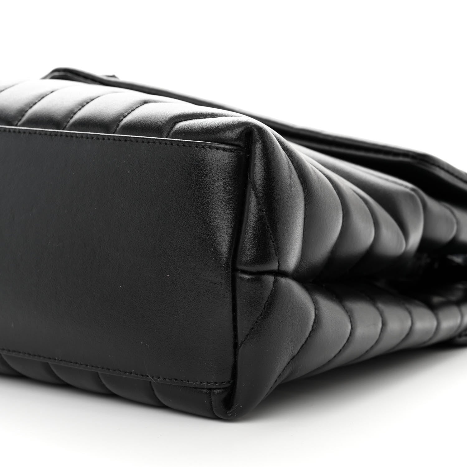 Saint Laurent Calfskin Y Quilted Monogram Monochrome Medium Loulou Chain Satchel Black 9 of 13