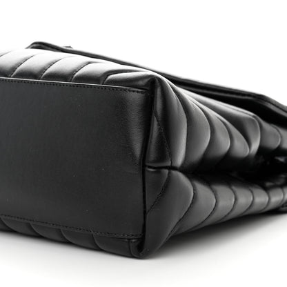 Saint Laurent Calfskin Y Quilted Monogram Monochrome Medium Loulou Chain Satchel Black 9 of 13