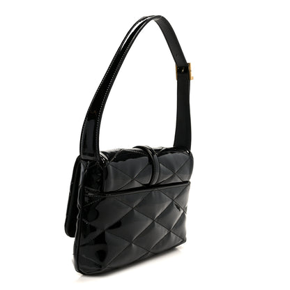 Saint Laurent Patent Quilted Le 57 Diamond Shoulder Bag Black 3 of 10