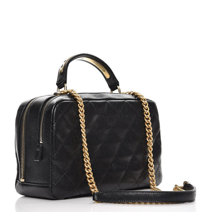 Chanel Caviar Quilted Small Carry Around Bowling Bag Black 3 of 9