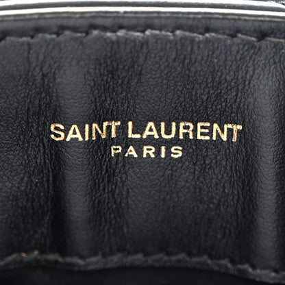 Saint Laurent Calfskin Y Quilted Monogram Small Loulou Chain Satchel Black 7 of 11
