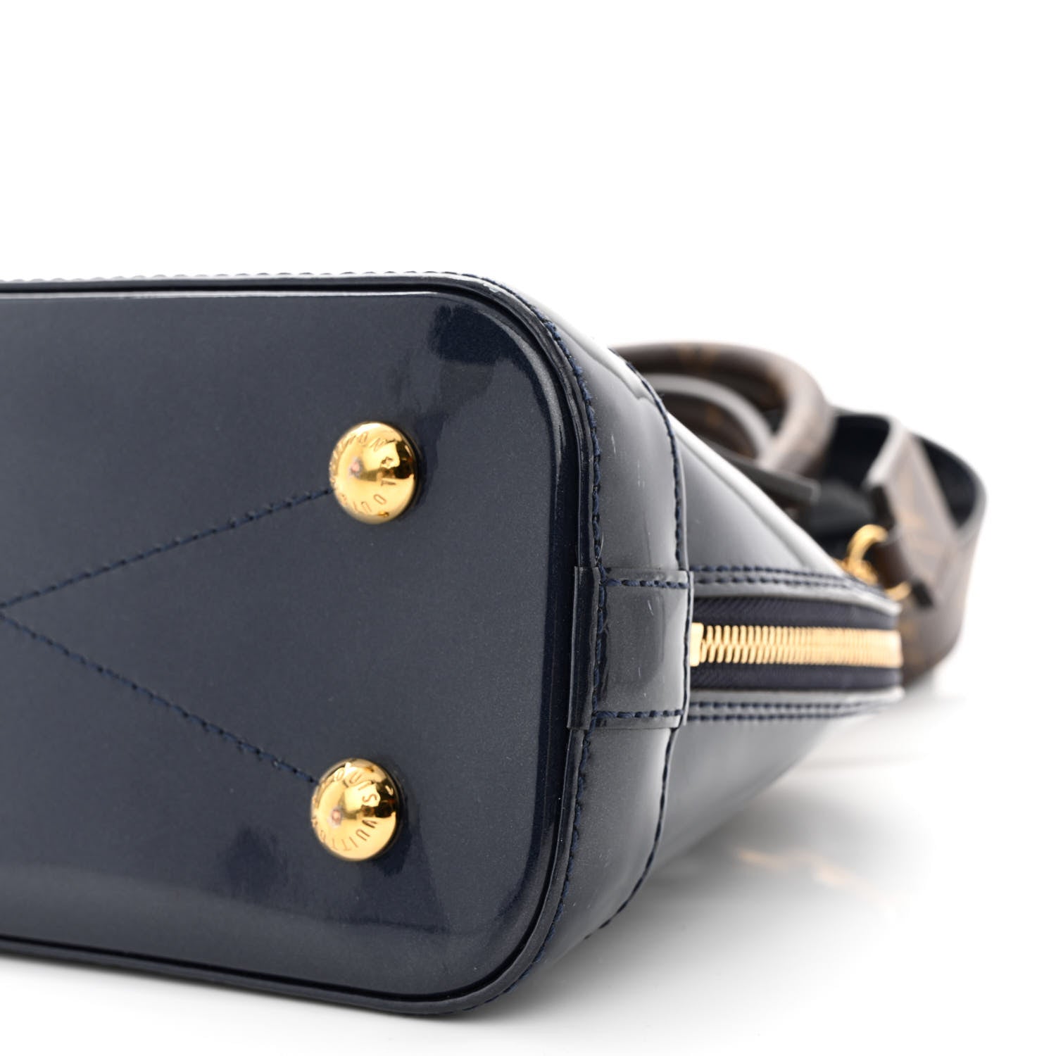 Louis Vuitton Patent Monogram Alma BB Marine 10 of 11