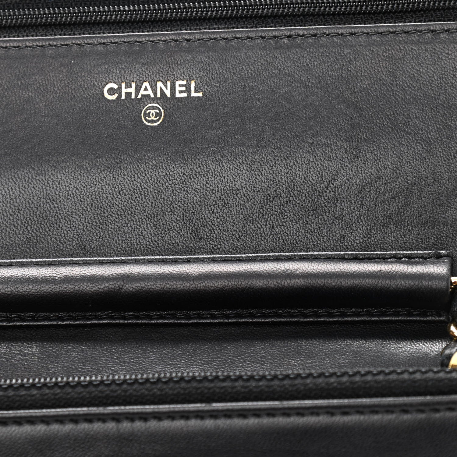 Chanel Lambskin Quilted Wallet On Chain WOC Black 5 of 13