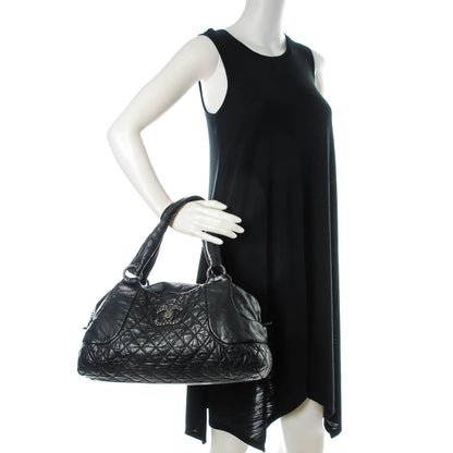Chanel Aged Calfskin Coco Rider Bowling Bag Black 2 of 7