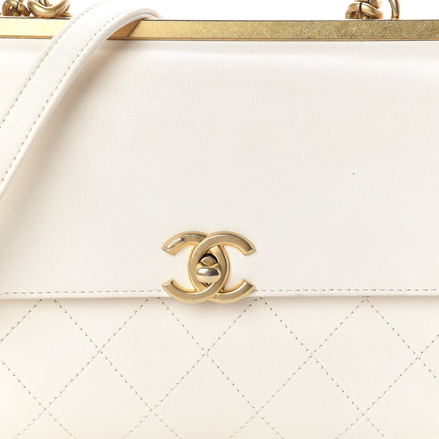 Chanel Lambskin Quilted Small Coco Lux Flap White 8 of 12