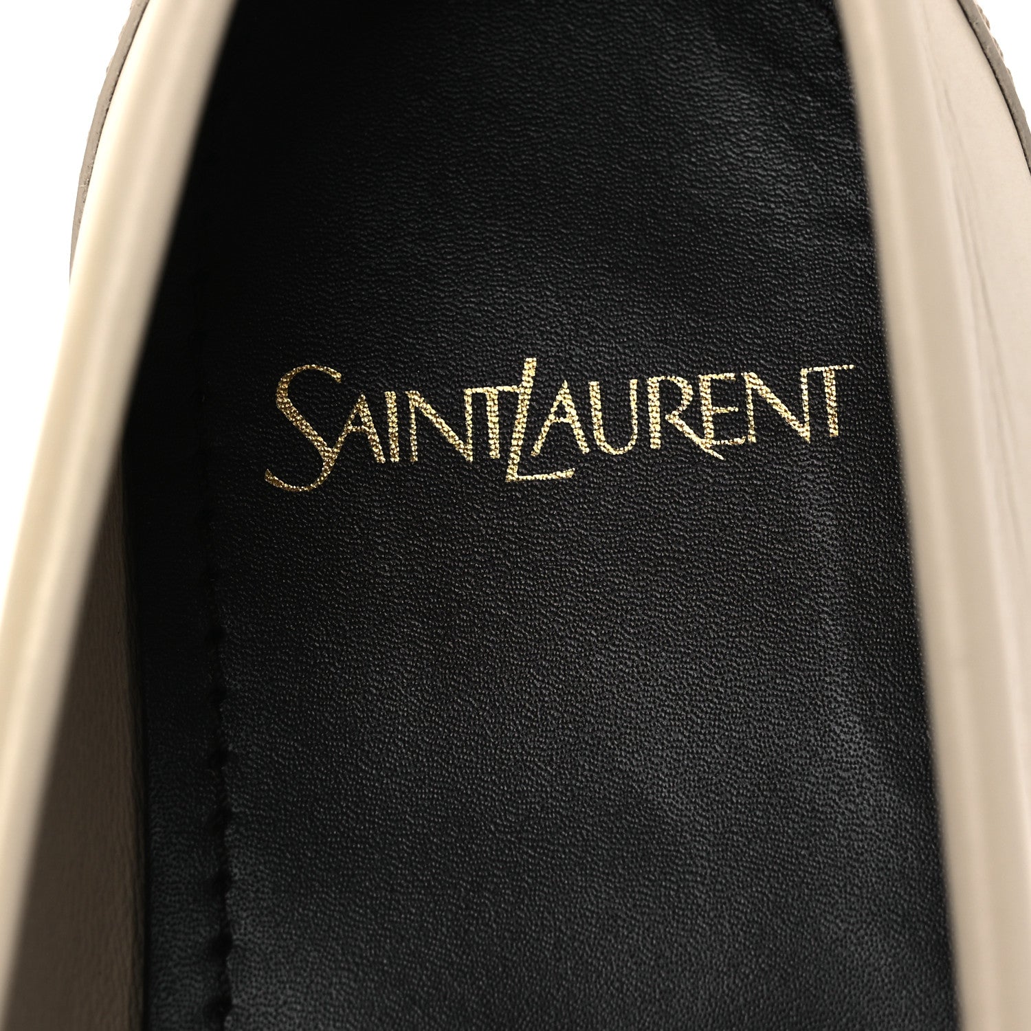 Saint Laurent Calfskin Penny Loafers 37.5  Crema Soft 9 of 12