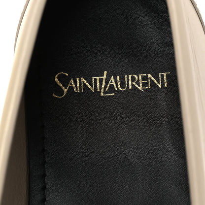 Saint Laurent Calfskin Penny Loafers 37.5  Crema Soft 9 of 12