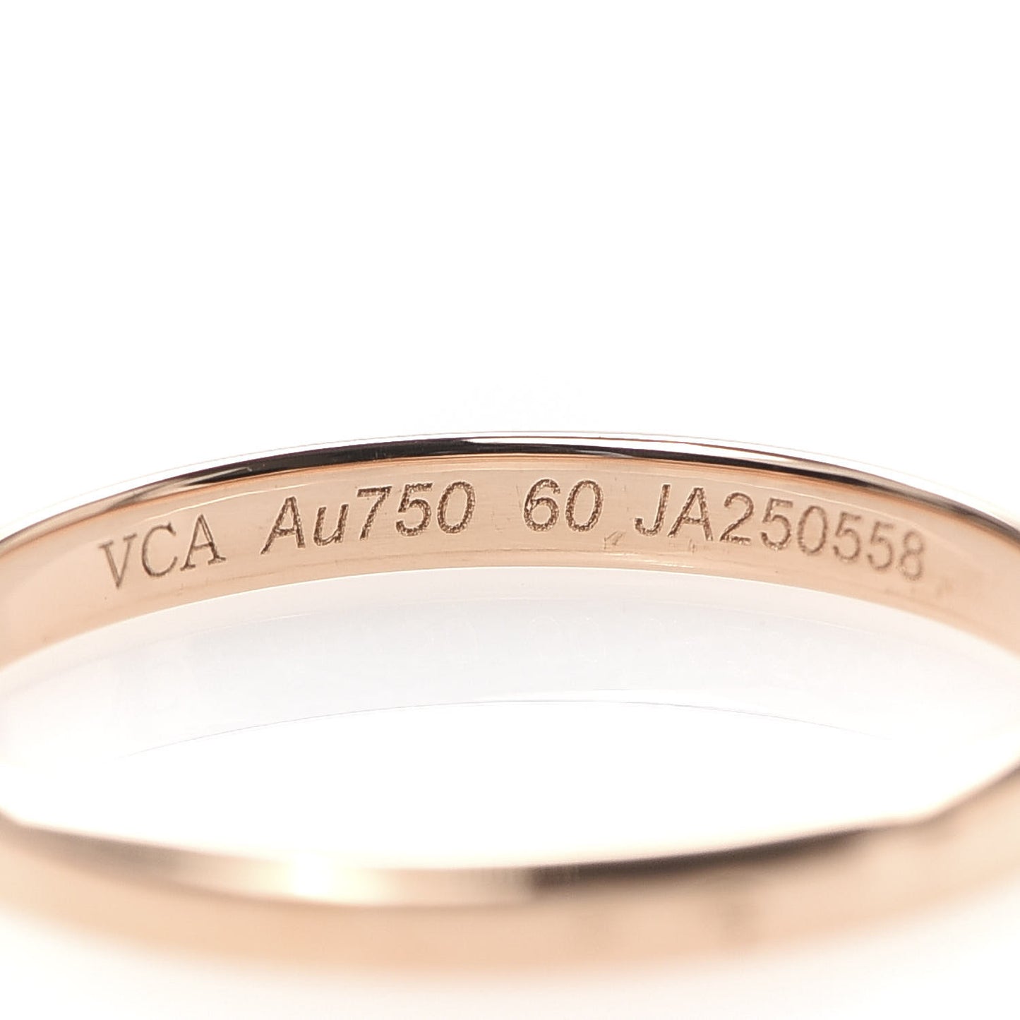 18K Rose Gold 2.5mm Toujours Wedding Band Ring 60 9