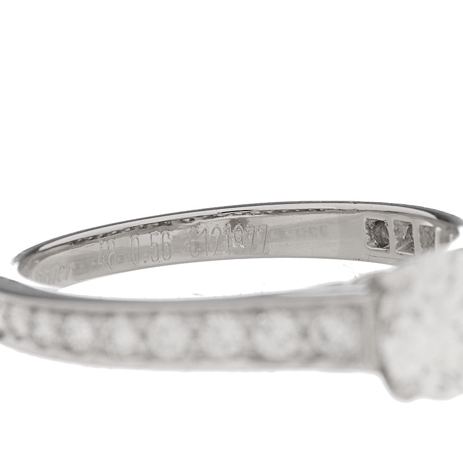 Cartier Platinum Diamond .56ct Solitaire 1895 Engagement Ring  48 4.5 6 of 6