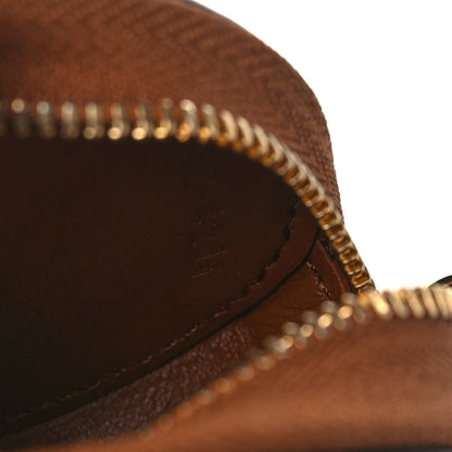 Celine Smooth Lambskin Small Triomphe Oval Coin Purse Tan 6 of 6