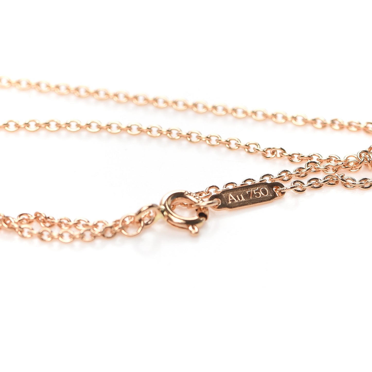 18K Rose Gold Diamond T Double Chain Bracelet