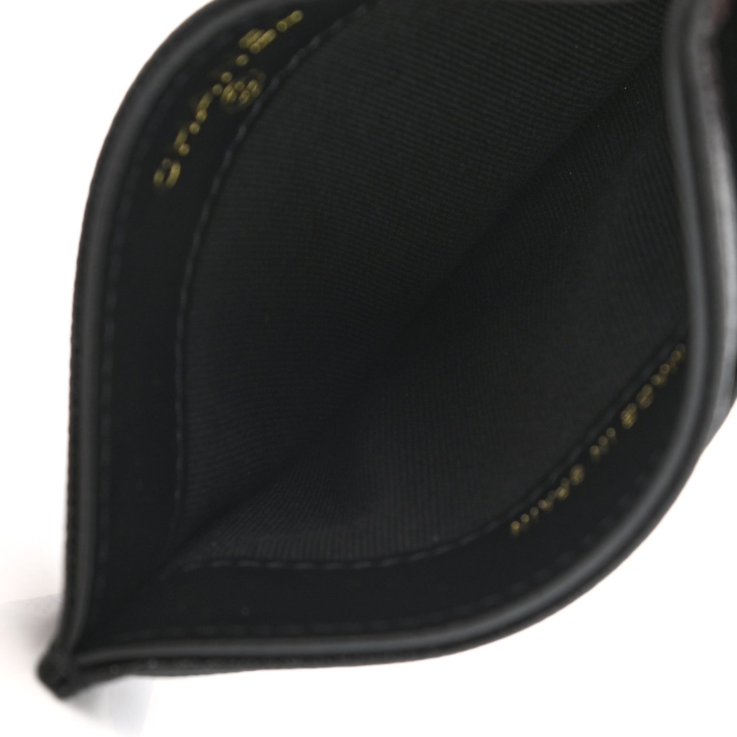 Caviar Quilted Studded CC Card Holder Black