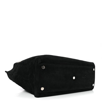 Saint Laurent Calfskin Suede Studded Reversible East West Shopping Tote Black 4 of 13