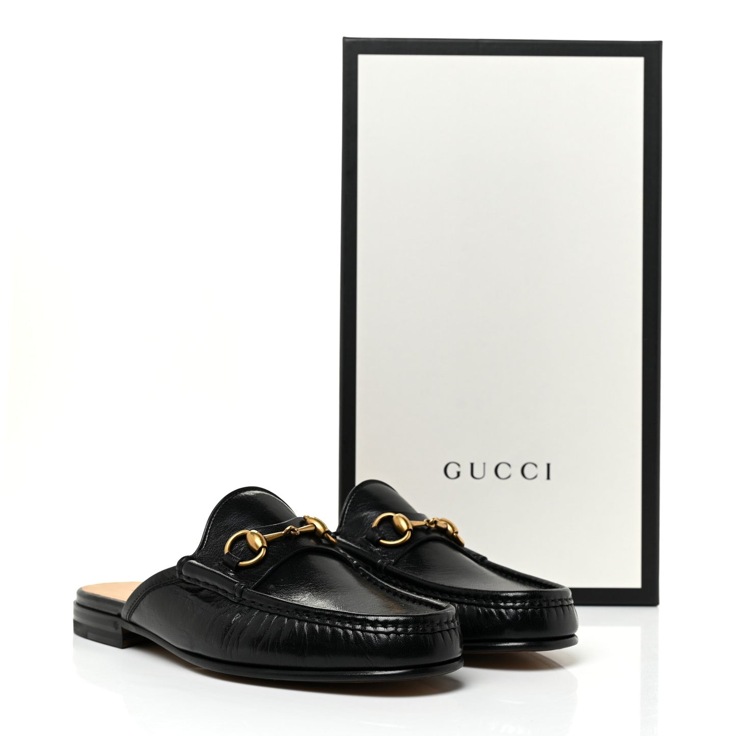 Goatskin Mens Horsebit Slippers 7.5 Black
