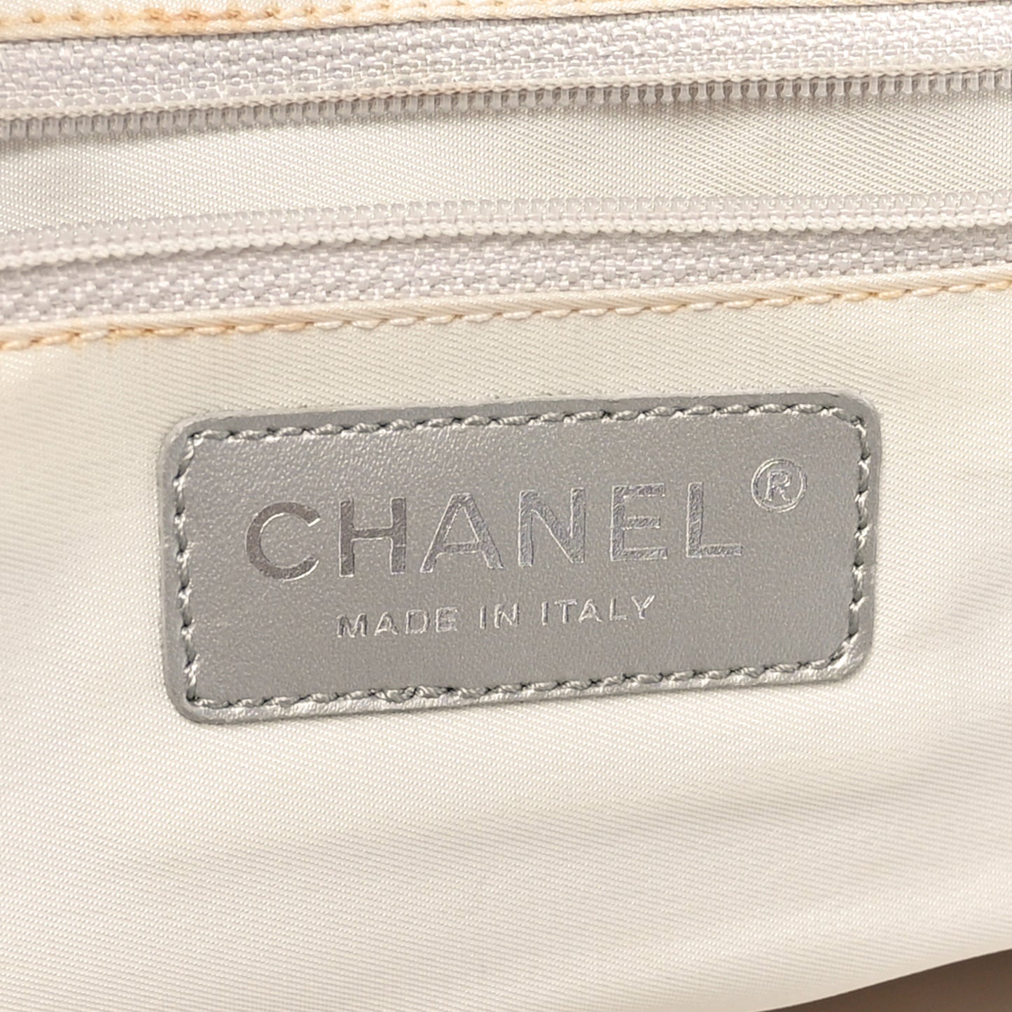 Metallic Nylon Travel Tote Silver