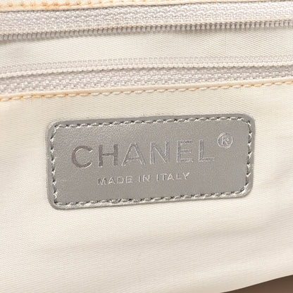 Chanel Metallic Nylon Travel Tote Silver 6 of 11