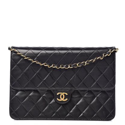 Chanel Lambskin Quilted Medium Single Flap Black 1 of 11