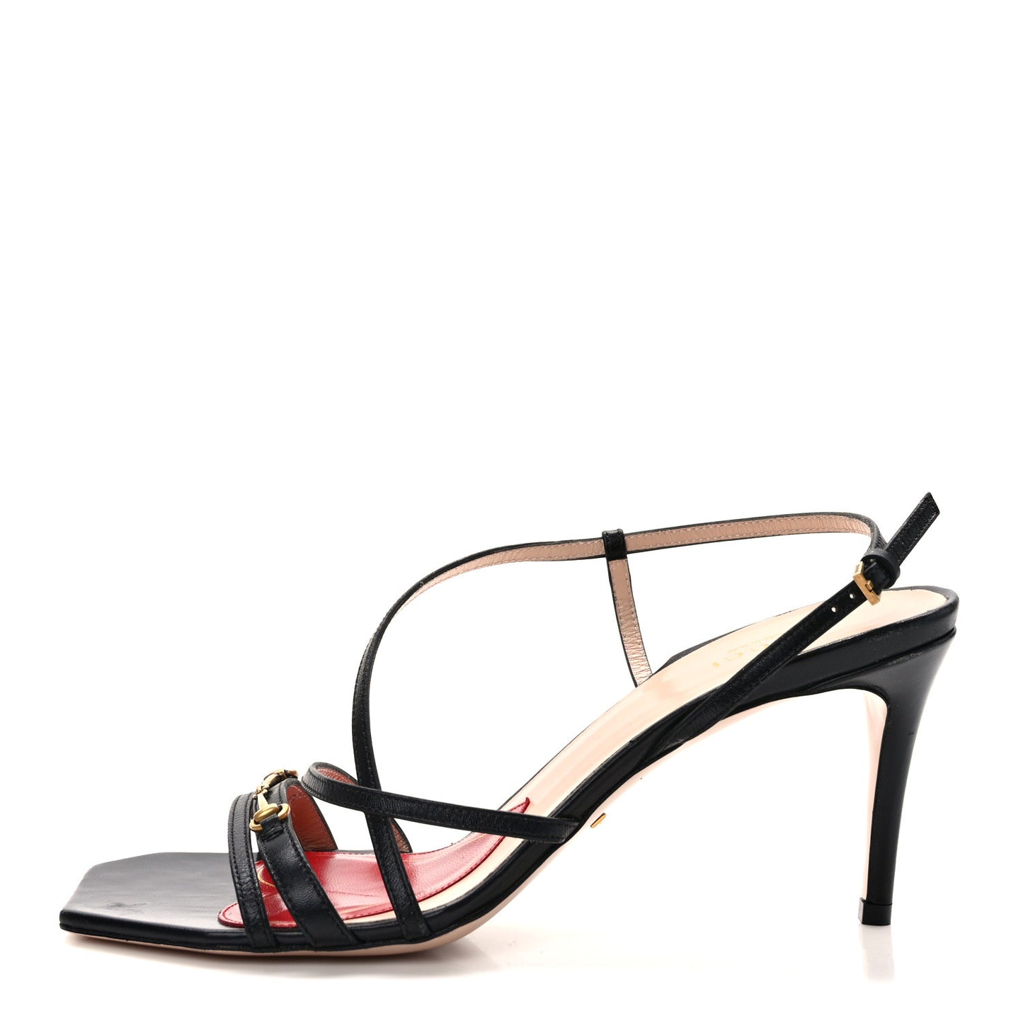 Nappa Victoria Strappy Horsebit Sandals 40 Black